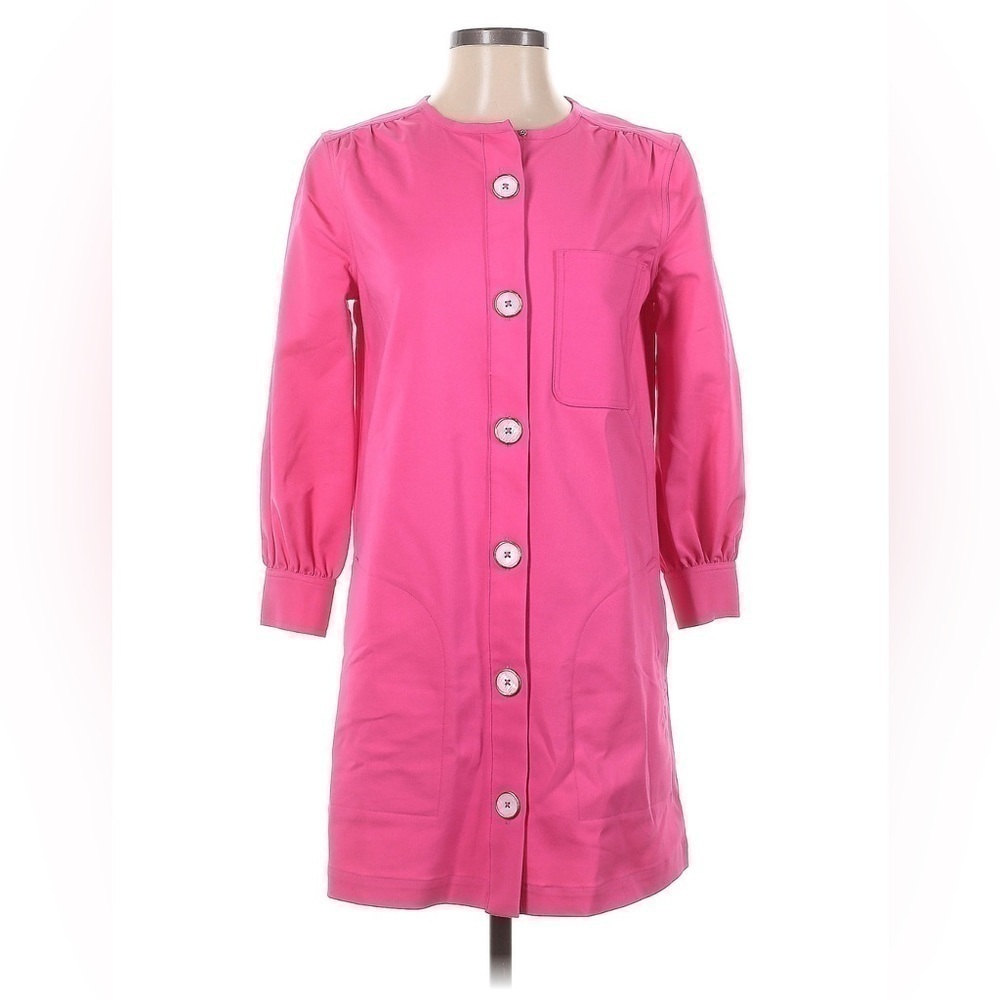 TUCKERNUCK Pink Blake Mini A Line Button Down Shirt Dress XXS EUC - Picture 4 of 6
